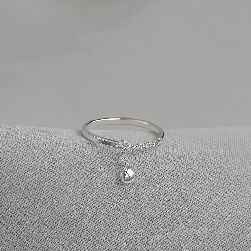 Simple Adjustable Smooth Chain Bead Ring