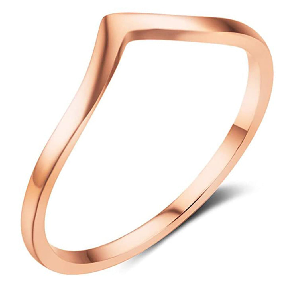 Geometric Arc Ring Simple And Fashionable Women
