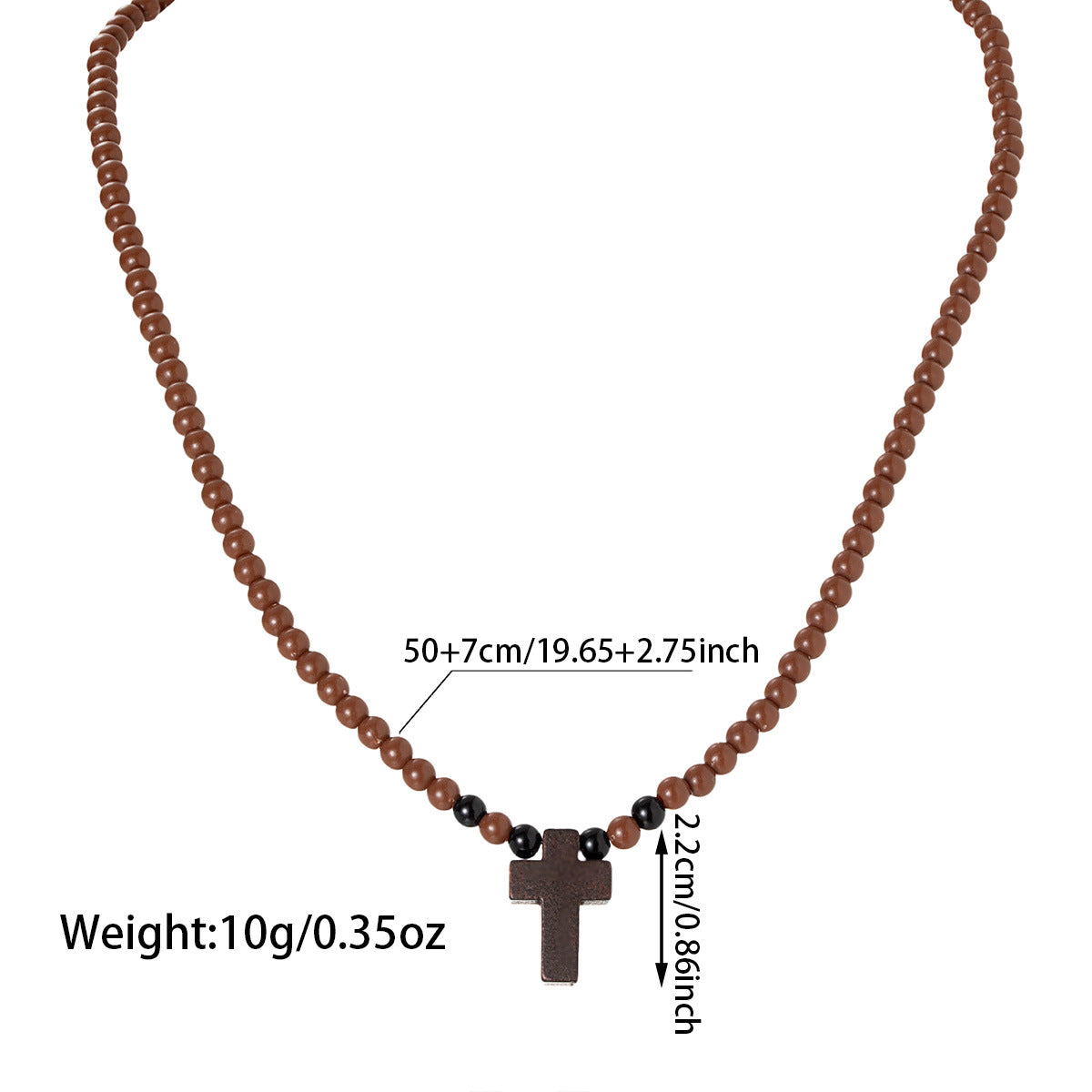 Men's Acrylic Bead Adjustable Necklace And Bracelet