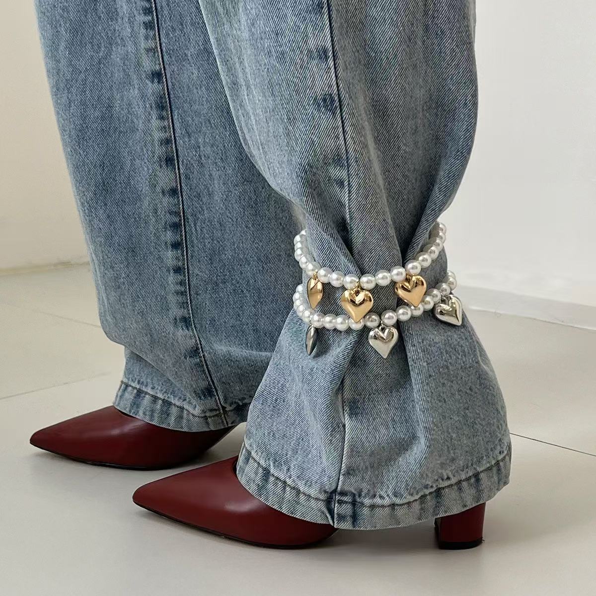 Accessories Ins-style Pearl Beaded Jeans Chain