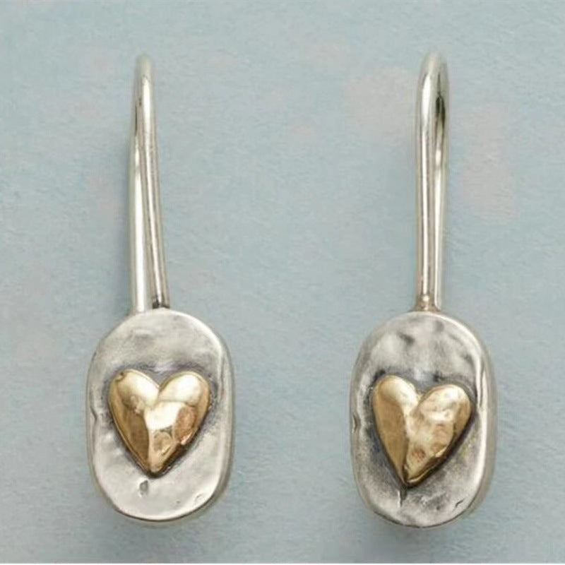 Retro Carved Hammered Heart-shaped Women's