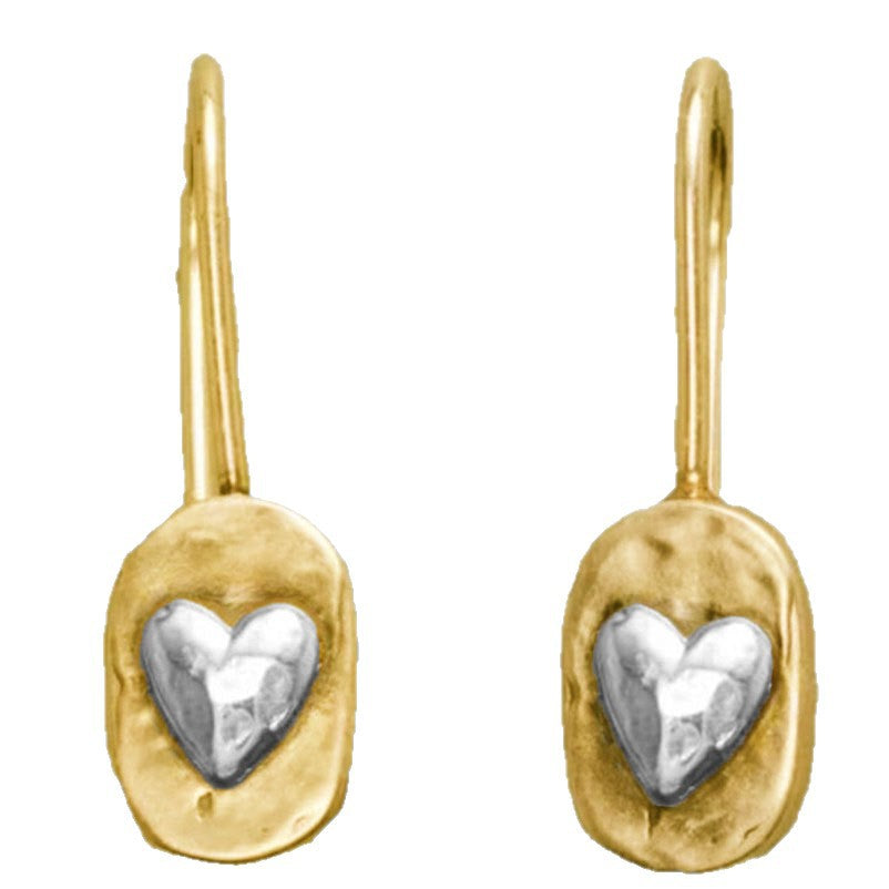 Retro Carved Hammered Heart-shaped Women's