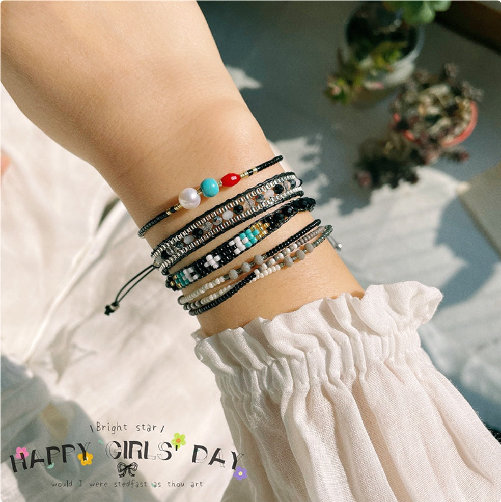 Ethnic Feng Shui Crystal Braided Bracelet