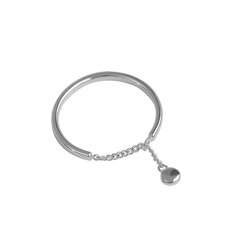 Simple Adjustable Smooth Chain Bead Ring