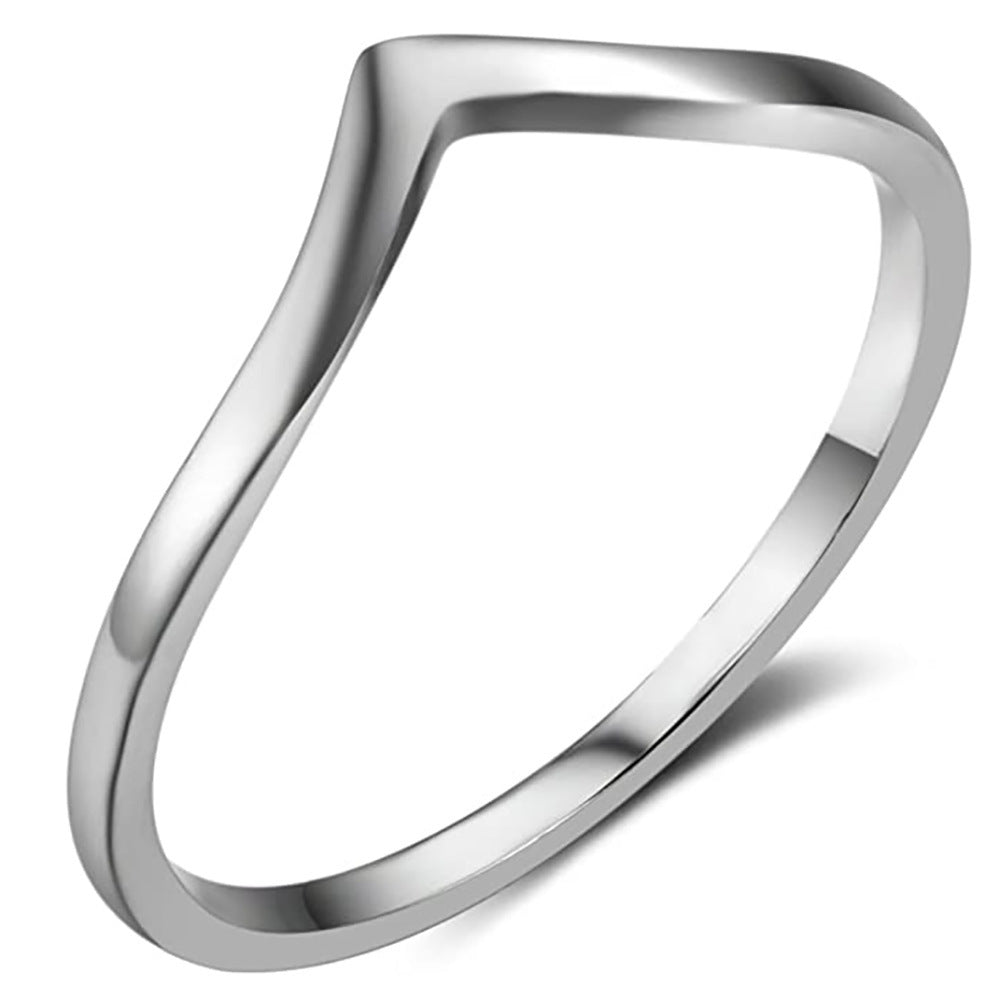 Geometric Arc Ring Simple And Fashionable Women