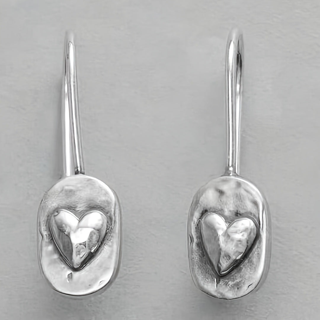 Retro Carved Hammered Heart-shaped Women's