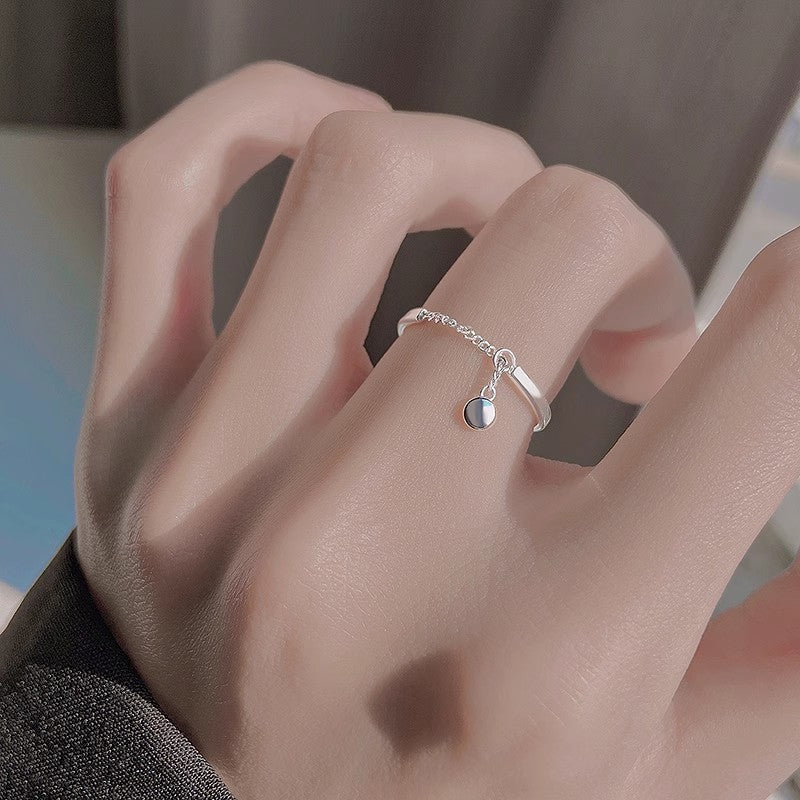 Simple Adjustable Smooth Chain Bead Ring