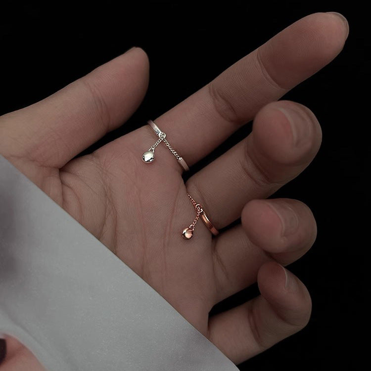 Simple Adjustable Smooth Chain Bead Ring