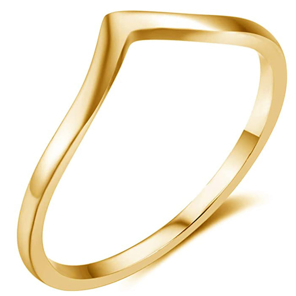 Geometric Arc Ring Simple And Fashionable Women