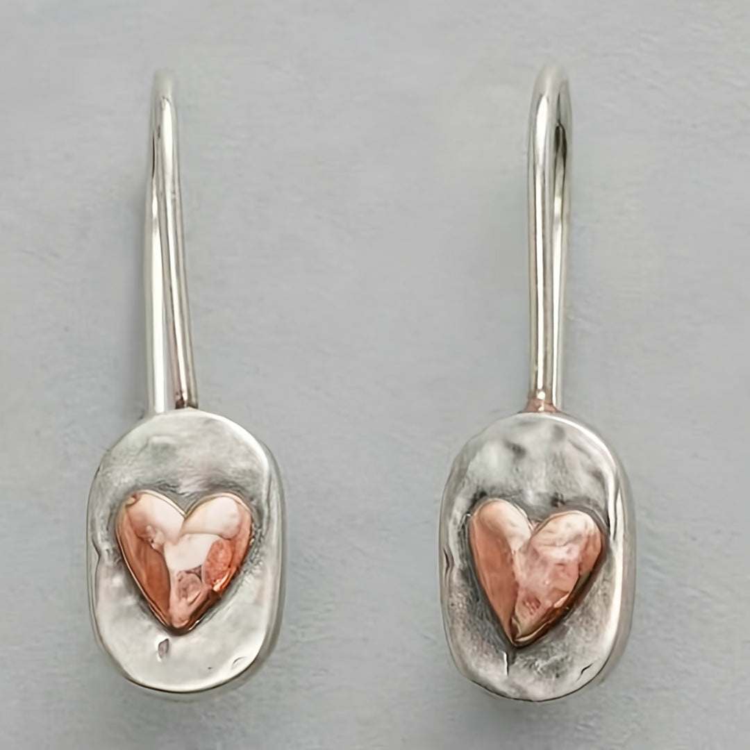 Retro Carved Hammered Heart-shaped Women's